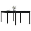 vidaXL Garden Table Black 203.5x100x76 cm Solid Wood Pine