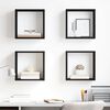 vidaXL Wall Cube Shelves 4 pcs High Gloss Black 30x15x30 cm