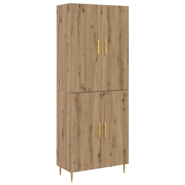vidaXL Highboard Artisan oak 69.5 x 34 x 180 cm Engineered Wood