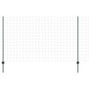 vidaXL Euro Fence with Post 10 x 1.4 m PVC-Coated Steel Green Mesh