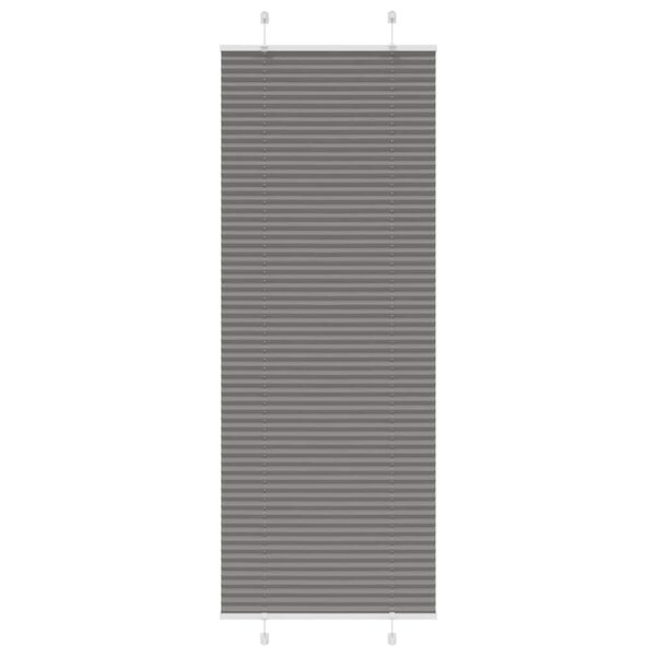 vidaXL Pleated Blind Anthracite 75x200 cm Fabric Width 74.4 cm Polyester