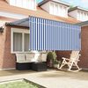 vidaXL Retractable Awning Manual Blue and White 300 x 250 cm