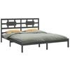 vidaXL Bed Frame without Mattress Grey 200x200 cm Solid Wood