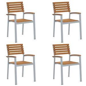 vidaXL Garden Chair 4 pcs Brown 56 x 57 x 87 cm Solid Acacia Wood