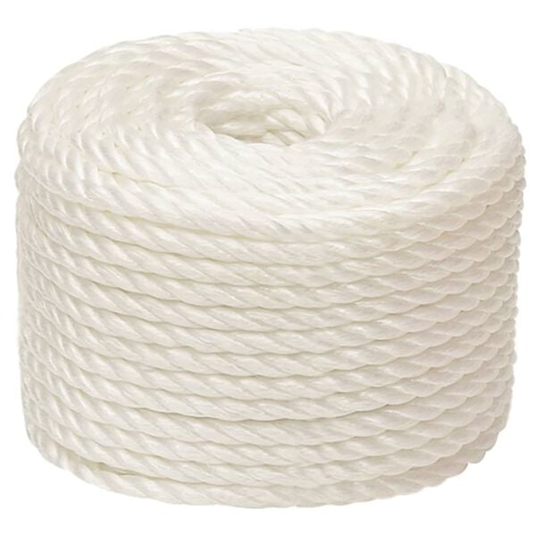 vidaXL Work Rope White 14 mm 100 m Polypropylene