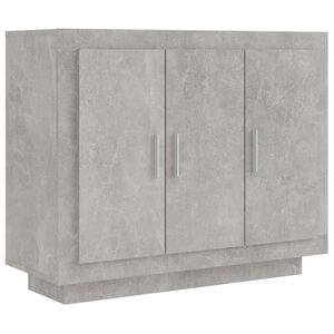 vidaXL Sideboard Concrete Grey 92x35x75 cm Engineered Wood