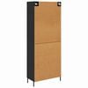 vidaXL Highboard with Drawer 2 pcs Black Oak Engineered Wood