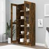 vidaXL Vitrine Cabinet Smoked Oak 82.5x30.5x185 cm Engineered Wood