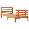 vidaXL Bed Frame with Headboard without Mattress Wax Brown 75x190 cm Small Single