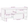 vidaXL TV Cabinet with Drawer Brown 100 x 33 x 46 cm Solid Mango Wood