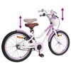 vidaXL Kids Bike 18'' for 5-7 Years Old Purple