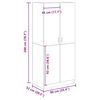 vidaXL Wardrobe Artisan Oak 90x52x200 cm Engineered Wood