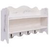vidaXL Coat Rack | White | Paulownia wood | Medium | Wall mounting | Coat Rack