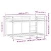 vidaXL Bunk Bed without Mattress Pink 90x190 cm Single Solid Wood Pine