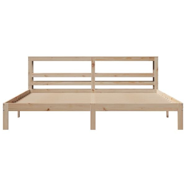 vidaXL Bed Frame with Headboard without Mattress 180x200 cm Super King