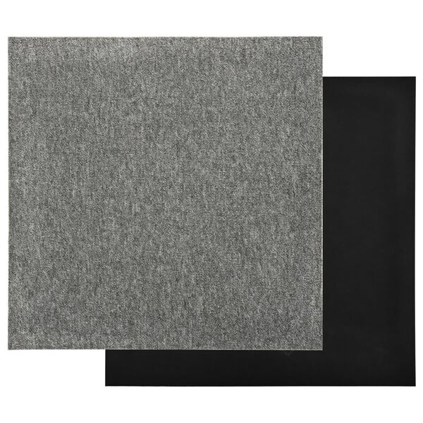 vidaXL Carpet Floor Tiles 20 pcs 5 m² 50x50 cm Grey