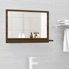 vidaXL Bathroom Mirror Brown Oak 60x10.5x37 cm Engineered Wood