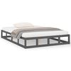 vidaXL Bed Frame without Mattress Grey 150x200 cm King Size King Size Solid Wood