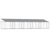 vidaXL Dog Cage with Roof and Doors Grey 10x2x2 m Galvanised Steel