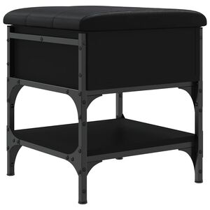 vidaXL Shoe Bench Black 42x42x45 cm Engineered Wood