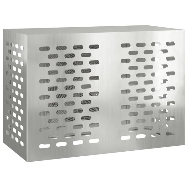 vidaXL Air Conditioner Cover Silver 100 x 50 x 70 cm Galvanised Steel
