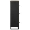 vidaXL Highboard Black 40x33x110 cm Solid Wood Mango