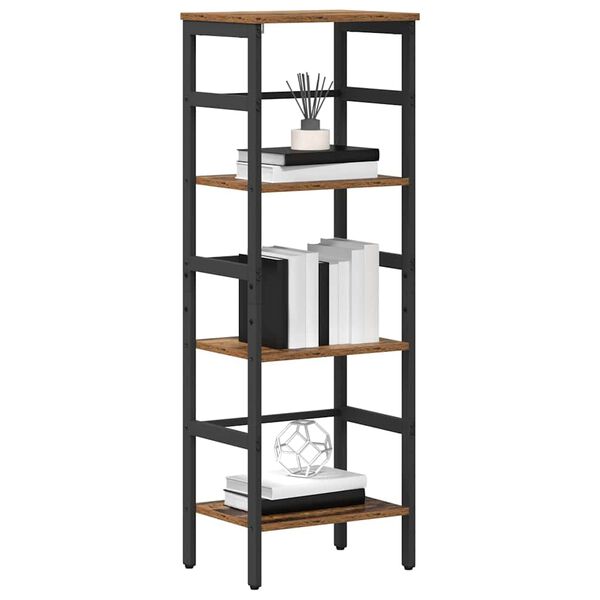 vidaXL Bookshelf Old Wood 40 x 29.5 x 115 cm Engineered Wood
