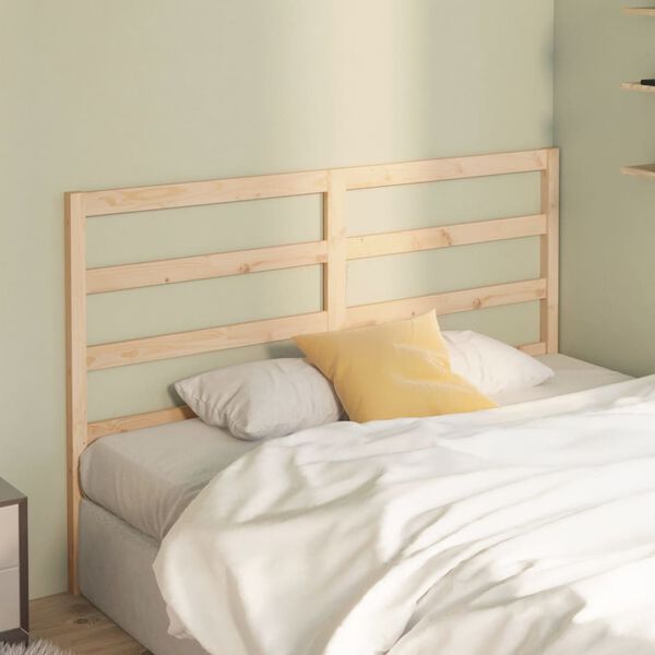 vidaXL Bed Headboard 126x4x100 cm Solid Wood Pine