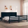 vidaXL Bed Frame without Mattress Black 200x200 cm Solid Wood