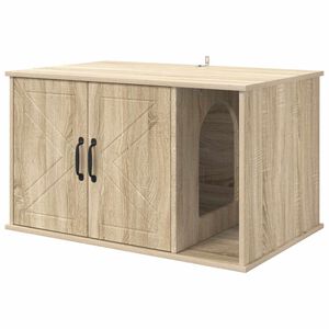 vidaXL Cat House Sonoma 85 x 55 x 50 cm Engineered Wood