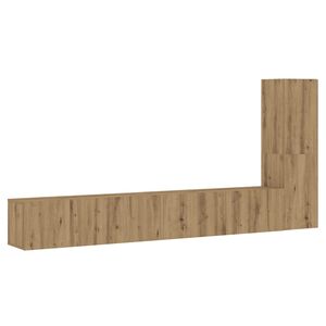 vidaXL Wall Mounted TV cabinets 3 pcs Artisan Oak Engineered Wood