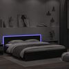 vidaXL Bed Frame with LED without Mattress Black 200x200 cm