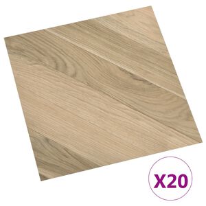 vidaXL Self-adhesive Flooring Planks 20 pcs PVC 1.86 m² Brown Striped
