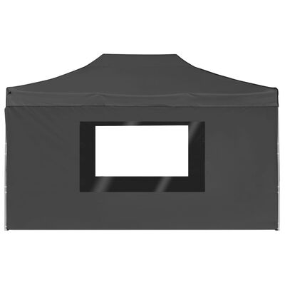 vidaXL Professional Folding Party Tent with Walls Aluminium 4.5x3 m Anthracite