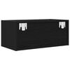 vidaXL TV Cabinets 2 pcs Black Oak 60x31x25.5 cm Engineered Wood