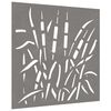 vidaXL Garden Wall Decoration 55x55 cm Corten Steel Grass Design