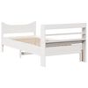 vidaXL Bed Frame with Headboard White 90x200 cm Solid Wood Pine