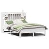 vidaXL Bookcase Bed without Mattress White 150x200cm Solid Wood Pine