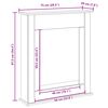 vidaXL Fireplace Surround Black Oak 75x20x87.5 cm Engineered Wood