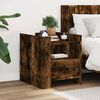 vidaXL Bedside Cabinet Smoked Oak 45x50x50 cm Engineered Wood