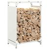 vidaXL Firewood Rack White 44x28x65 cm Cold-rolled steel