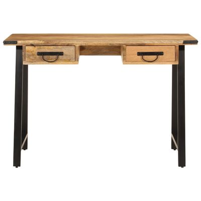 vidaXL Desk with Drawers 105x55x70 cm Solid Wood Mango and Iron
