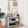 vidaXL Shoe Rack Concrete Grey 75x35x45 cm Engineered Wood