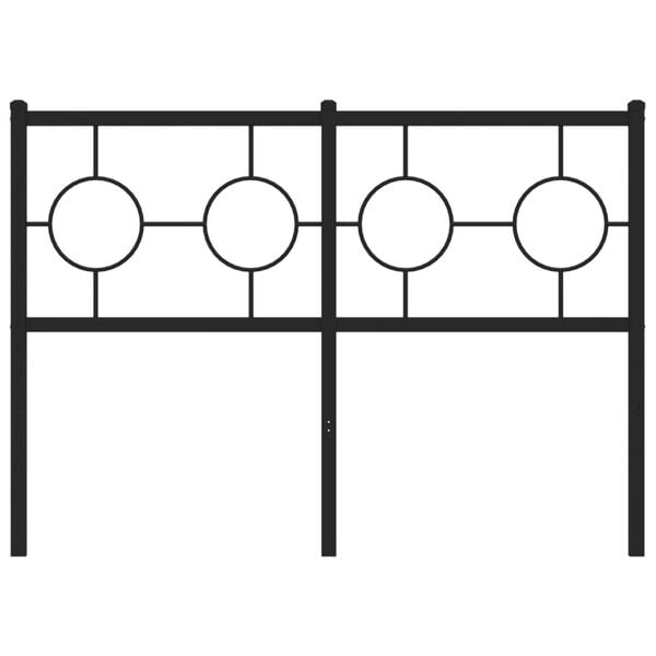 vidaXL Metal Replace Headboard Black 120 cm