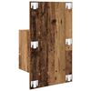 vidaXL Wall-mounted Bedside Cabinet 2 pcs Old Wood 48.5 x 32.5 x 80 cm