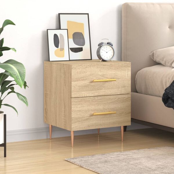 vidaXL Bedside Cabinet Sonoma Oak 40x35x47.5 cm Engineered Wood