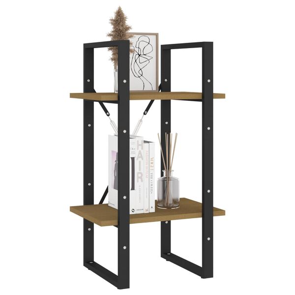 vidaXL 2-Tier Book Cabinet 40x30x70 cm Solid Pine Wood