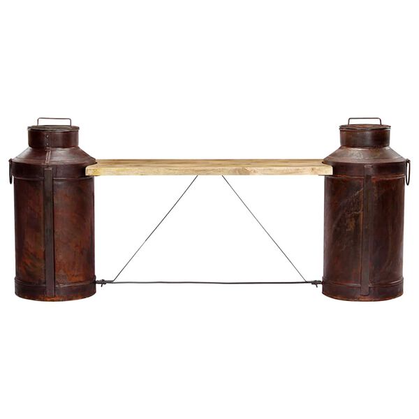 vidaXL Milk Bottle Bench 150x33x64 cm Solid Mango Wood
