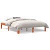 vidaXL Bed Frame without Mattress Wax Brown 120x190 cm Small Double Solid Wood Pine