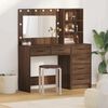 vidaXL Dressing Table Brown 78.5 x 41 x 135 cm Engineered wood
